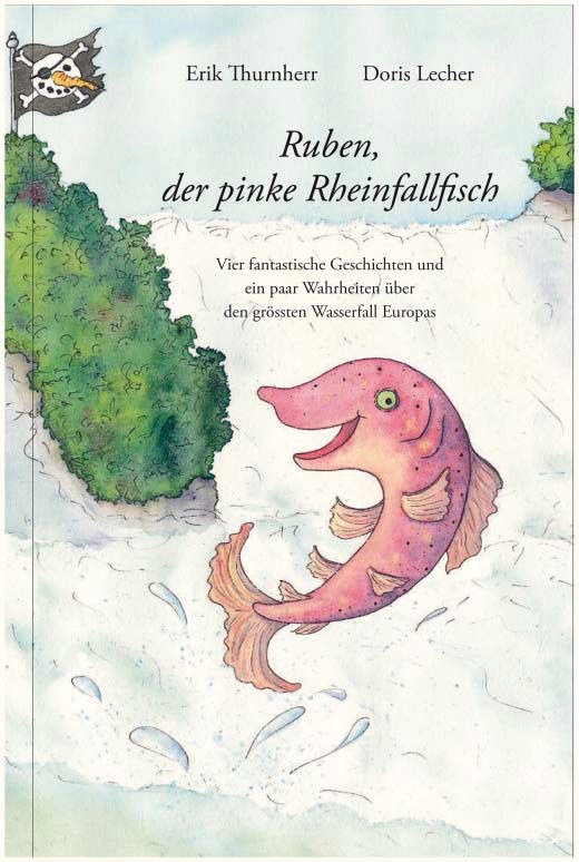 Cover: Pinker Fisch, Rheinfall im Hintergrund