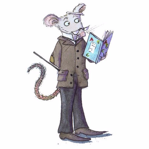 Herr Lehrer Maus mit Buch